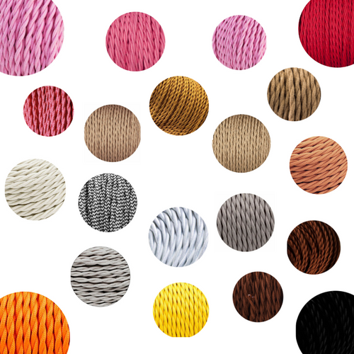 Gedrehtes 2 adriges Textilkabel ideal für Lampen ~1555