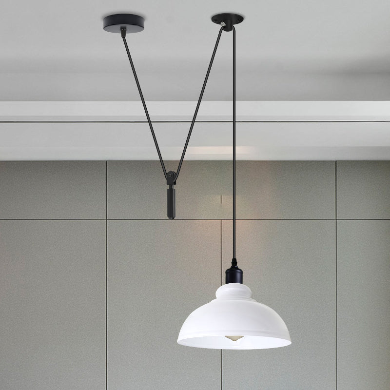 Retro Deckenlampe mit Seilzug-System verstellbar