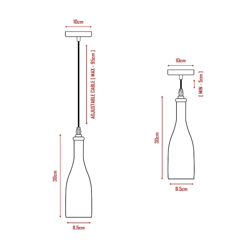 Retro Deckenleuchte Glas