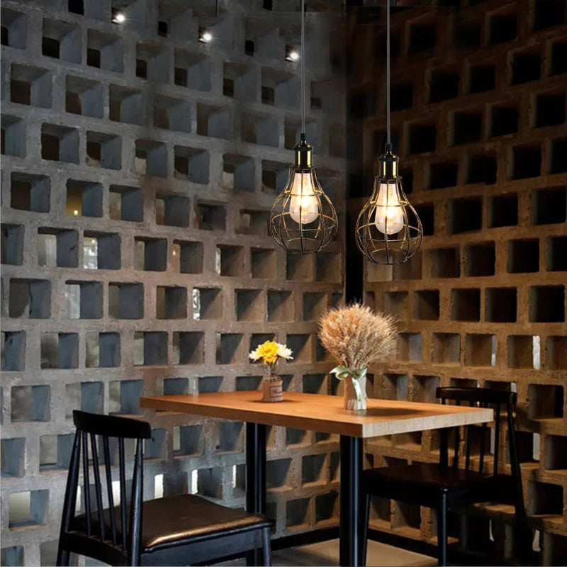 Retro Hängelampe Gitter