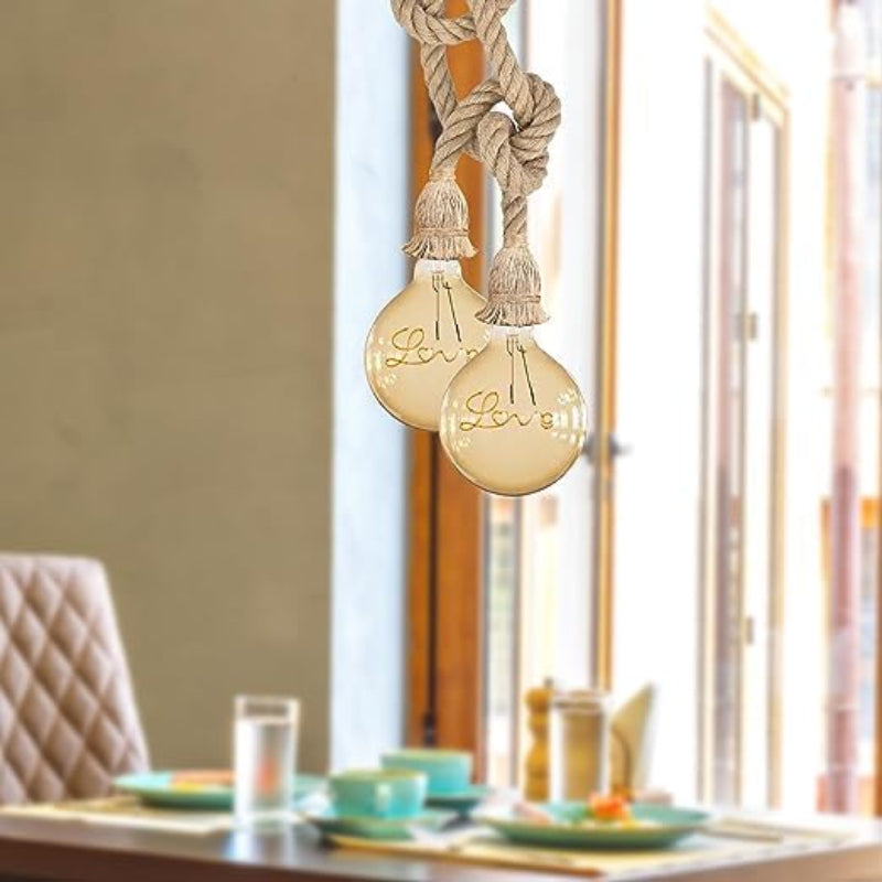 Retro Hanfseil Lampe