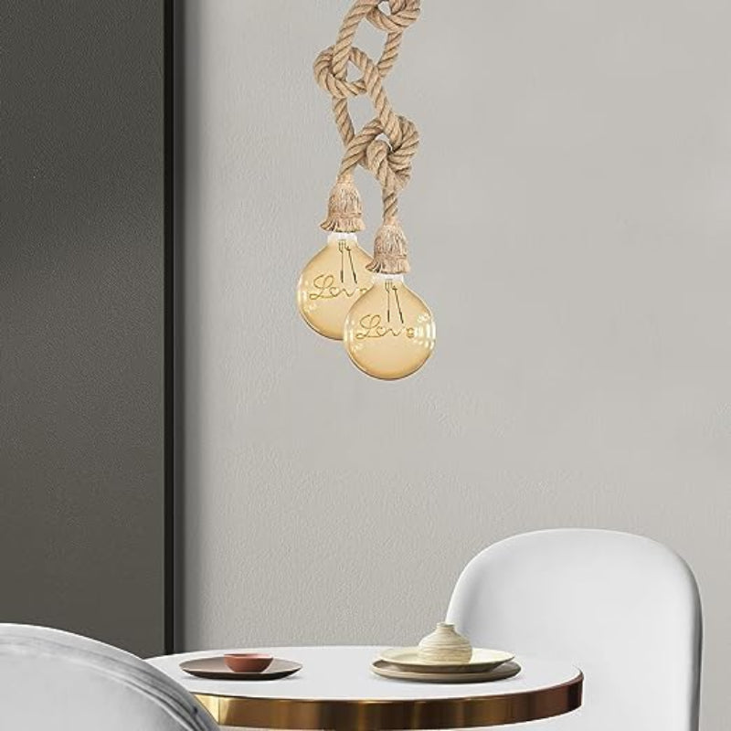 Retro Hanfseil Lampe