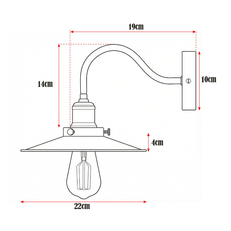 Retro Metall Wandleuchte für den Innenbereich
