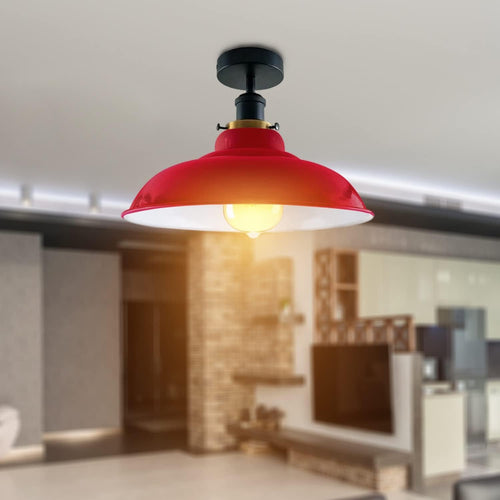 Vintage Deckenleuchte | Metall E27 Deckenlampe | Ø 32cm ~2989