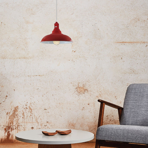 Lampada a sospensione Form, rossa, metallo, 1 lampadina, curva, E27~3005