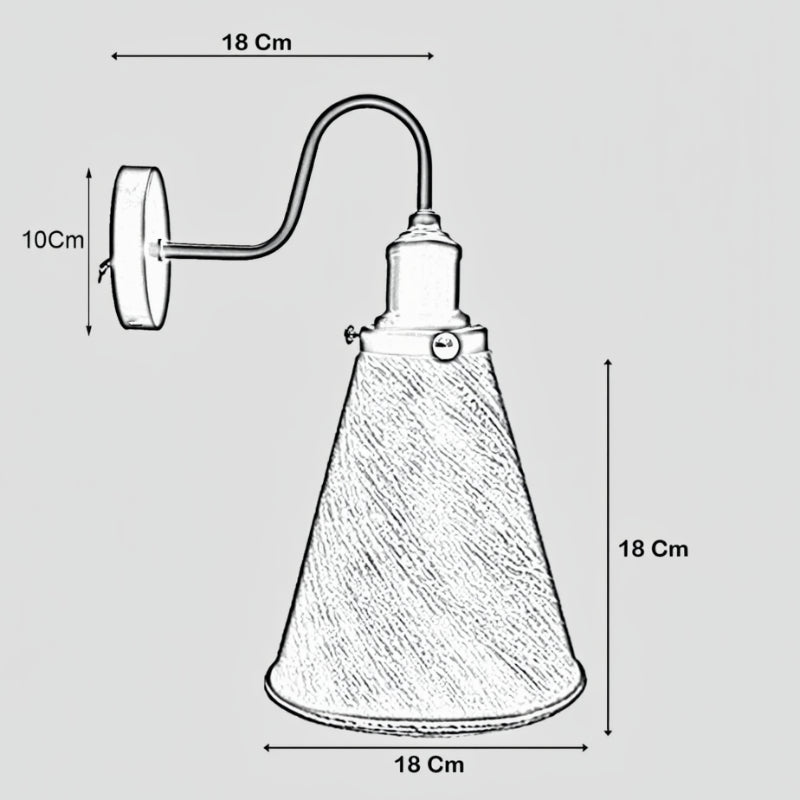 Rustikale Flurlampe E27 Metall