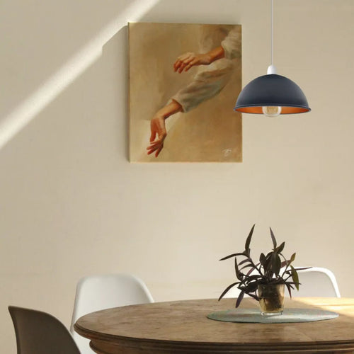 Paralume nero oro 29cm per lampade a sospensione~2145