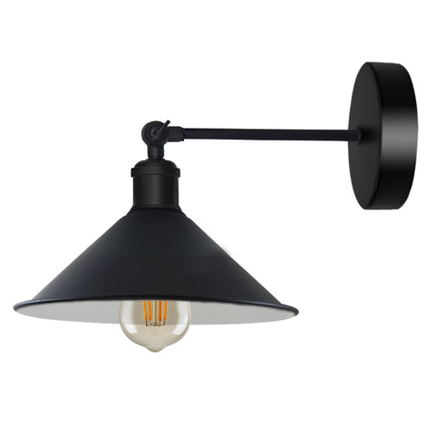 LED-Wandleuchte Indoor Industrie einstellbar mattschwarz ~2927 - Variant: Ja / Schwarzes InnenweiÃŸ