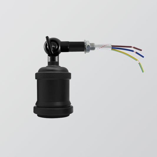 Schwarze Lampenfassung für Wandleuchte