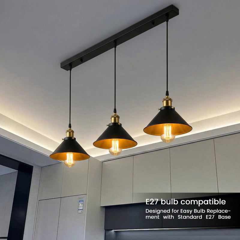 Schwarze Metall Küchenlampe