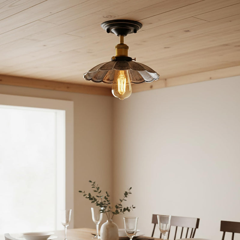 Semi Flush Mount in fünf verschiedenen Antik-Farbvarianten