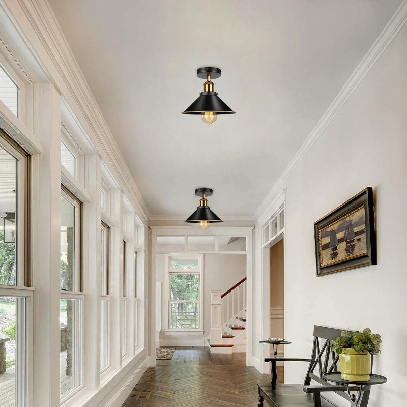 Semi flush mount deckenleuchte metall