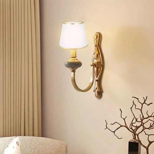 Moderner Coolie Lampenschirm aus weißem Leinen ~3137