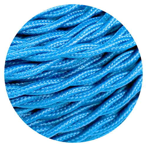 LEDSONE Stoffkabel Blau 2-adrig Gedreht für Lampen ~1171