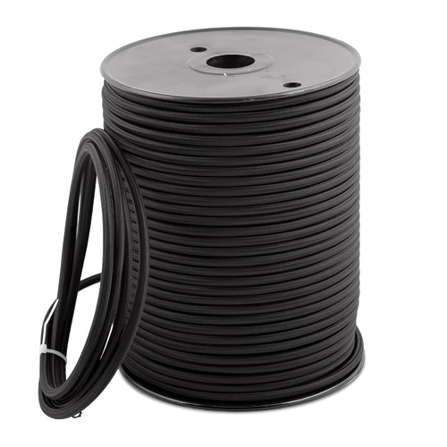 Ledsone Textilkabel 2-adrig Rund Schwarz Stromkabel ~2661