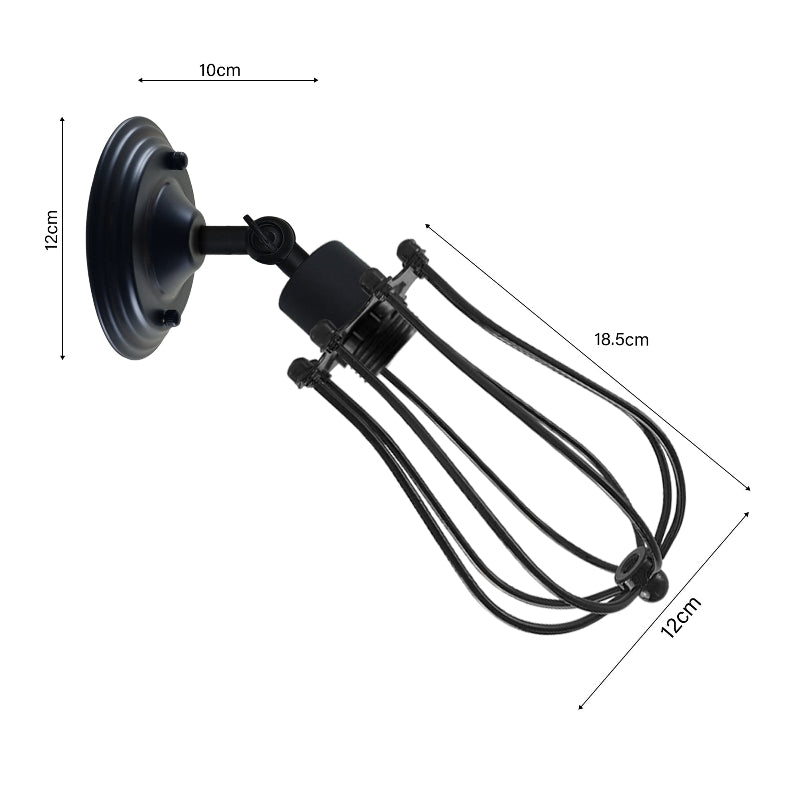  Verstellbare Wandlampe Retro-Design Käfigschirm