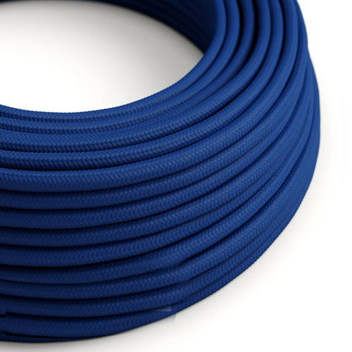 Stromkabel 3-adrig dunkel blau textilkabel lampe~2876