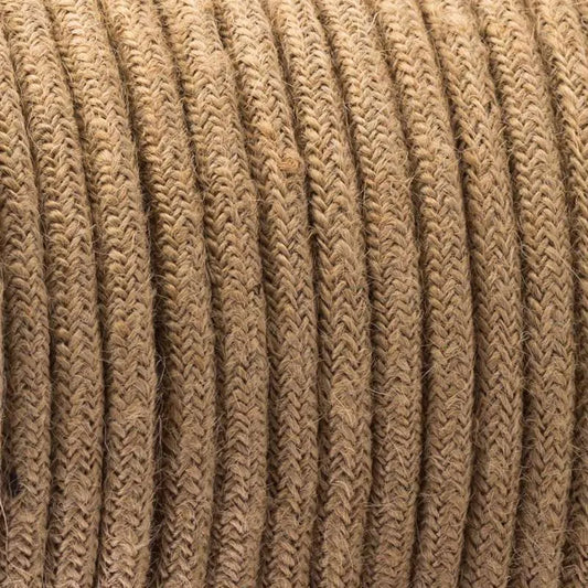 Vintage 3-Adrig Rund Kabel Flexibles Hanf Textilkabel