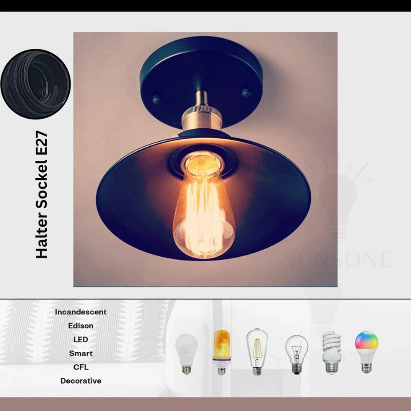 Vintage Deckenlampe für niedrige Decken