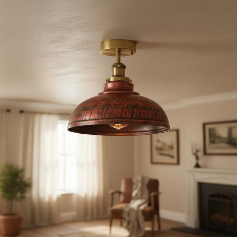 Vintage Deckenlampe gebürstetes kupfer