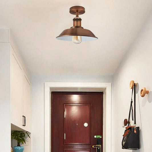 Vintage Deckenlampe in Roségold mit E27 Fassung für den Schlafbereich