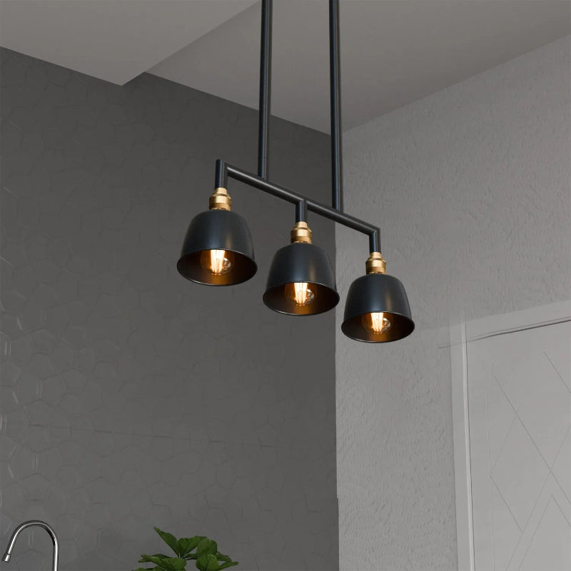 Vintage Deckenlampe mit mehreren Lampenschirmen