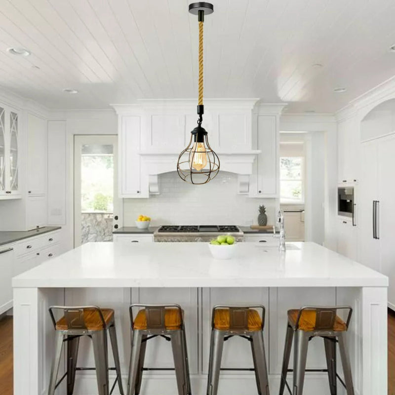 Vintage Drahtkäfig Lampe