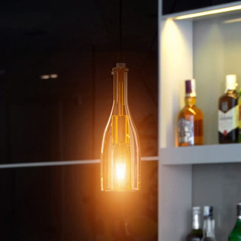 Vintage Glas Hängelampe bernstein grün