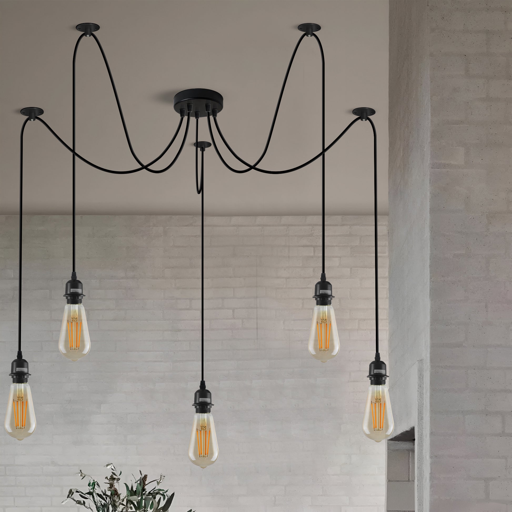 vintage pendelleuchte 5 flammig