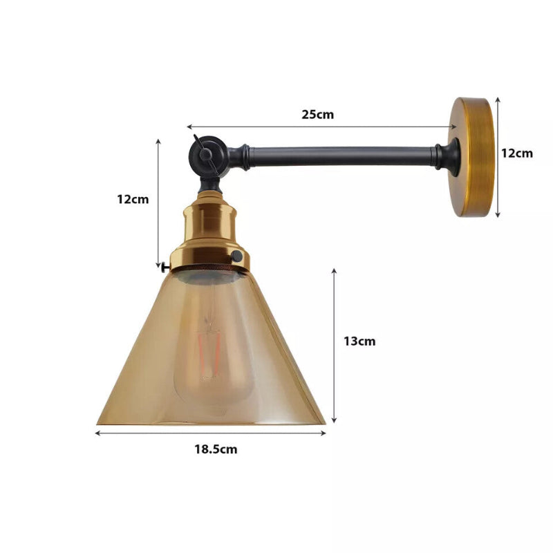 Vintage Wandlampe Messing
