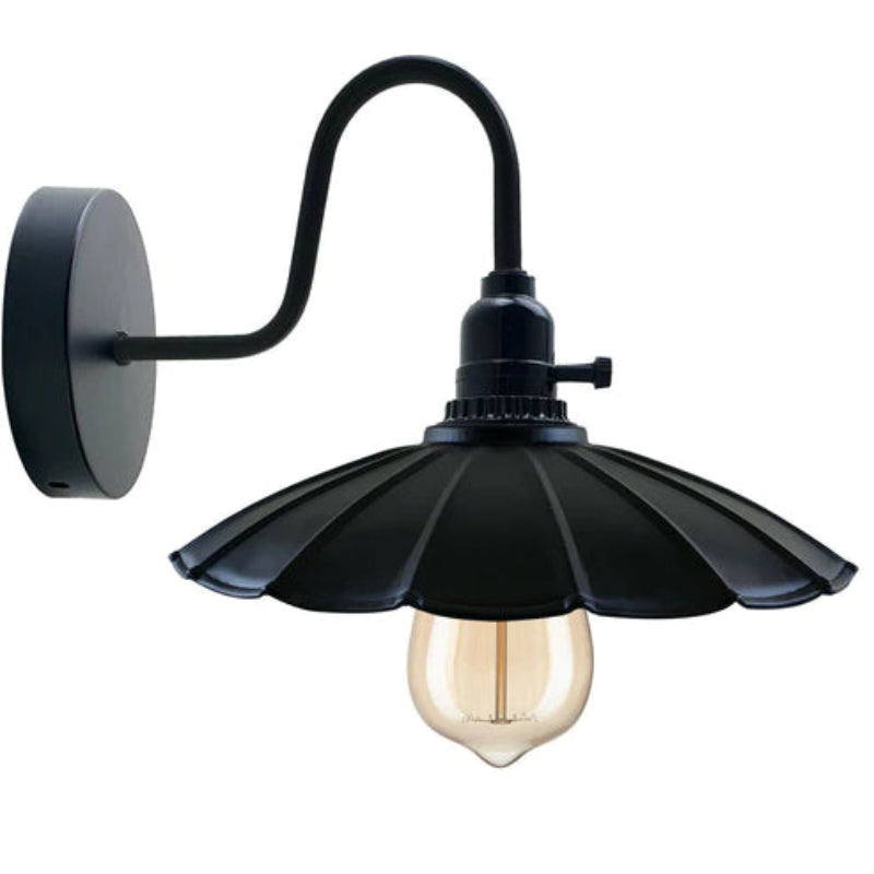 Vintage Wandleuchte mit Edison Glühbirne