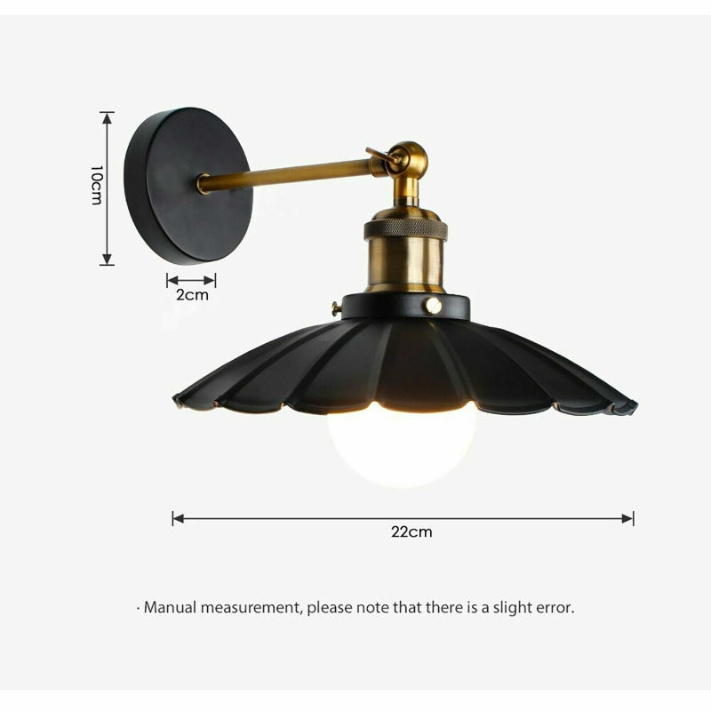 Vintage Wandleuchte schwarz gold