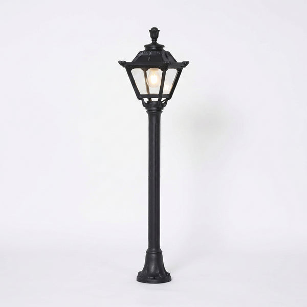Außen-Stehlampe IP55 schwarz Harz Wegeleuchte Außen Pfostenleuchte lamp - E27 ~3795