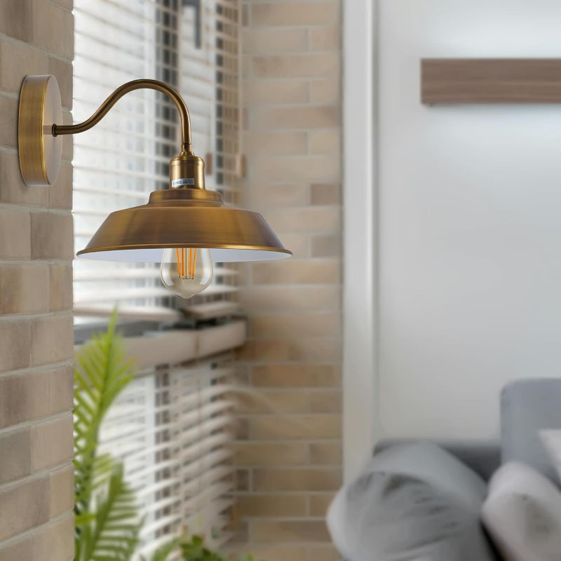 Wandlampe Industrial Design Messing