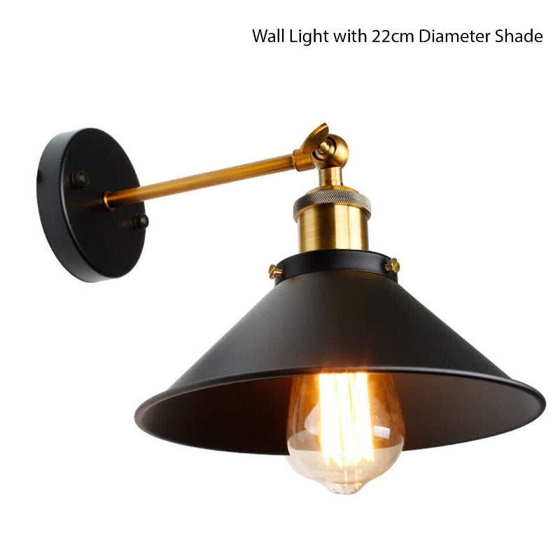 Wandleuchte Industrial Stil schwarz