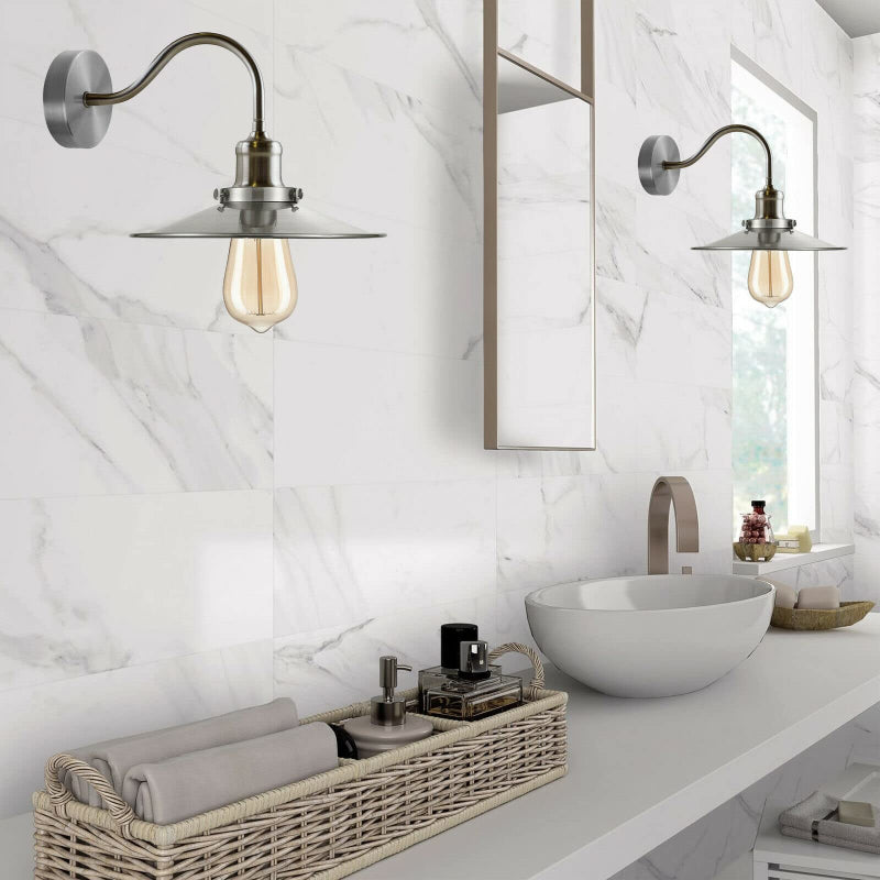 Wandlampe kupferfarbener Schirm gebürstet