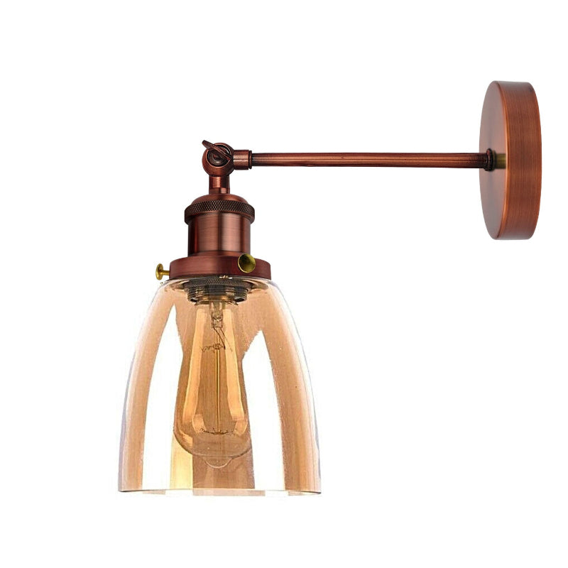 Wandleuchte Gold mit Glasschirm