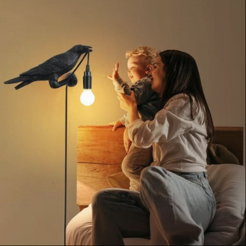 Wandleuchte Rabe Raven Schwarz