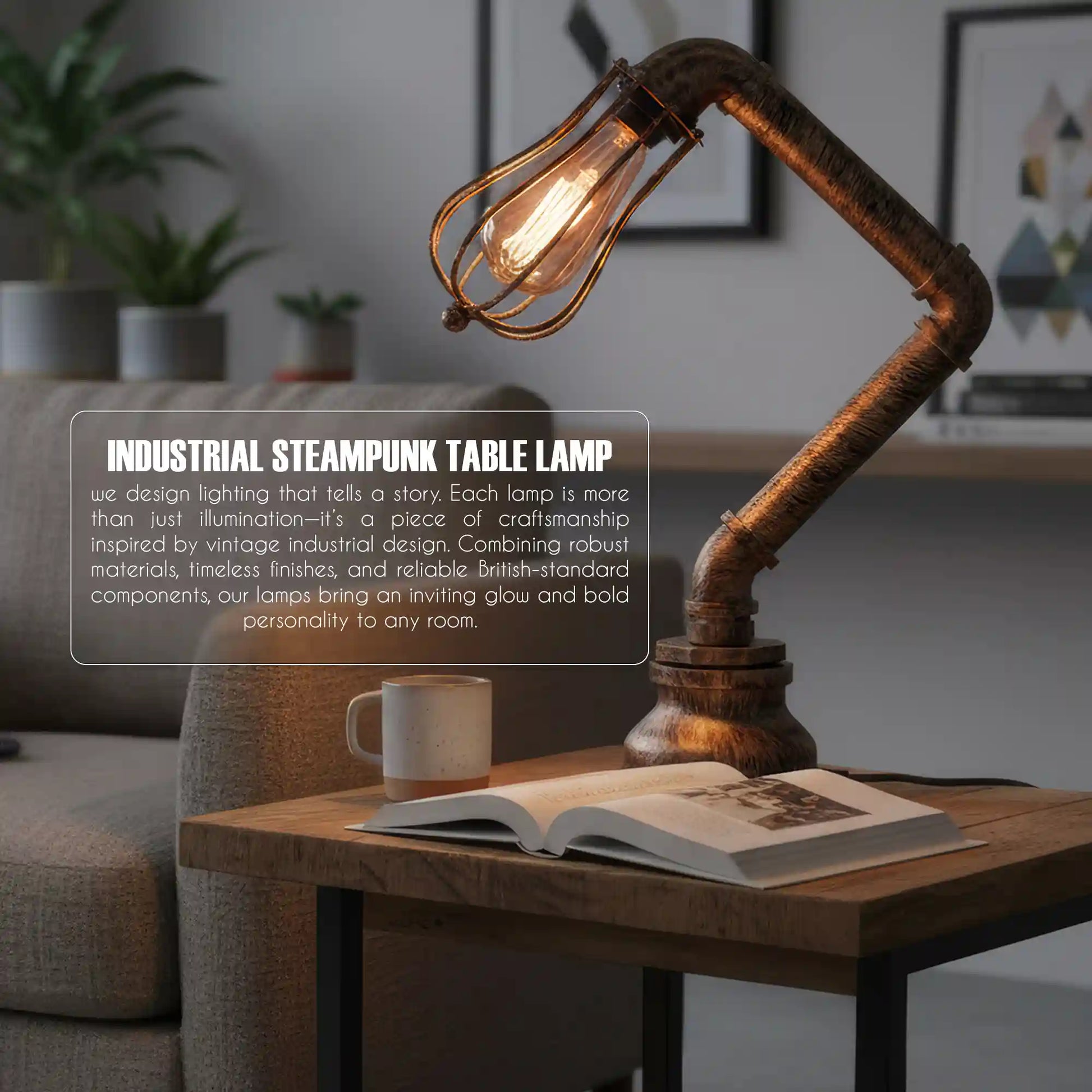 Wasserleitung tischlampen wohnzimmer