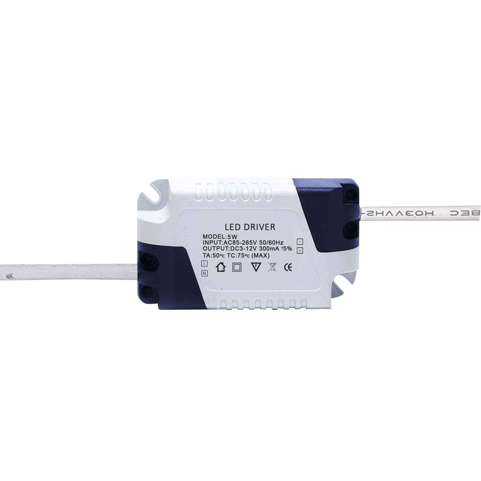 Weiß-schwarzer LED Trafo