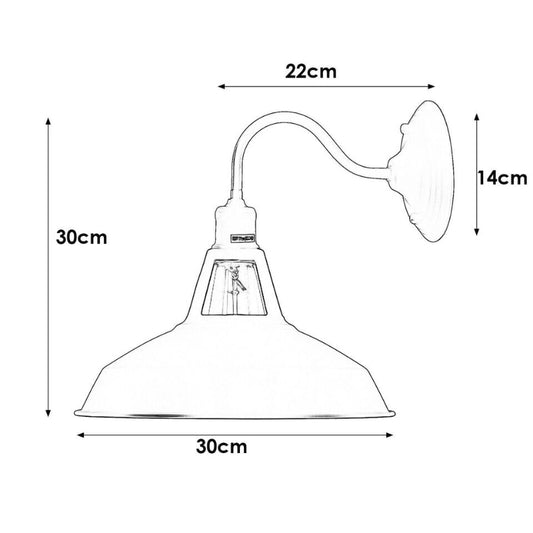 Weiße Wandlampe Retro für Schlafzimmer und Flur
