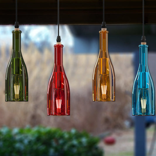 Weinflaschen Lampe