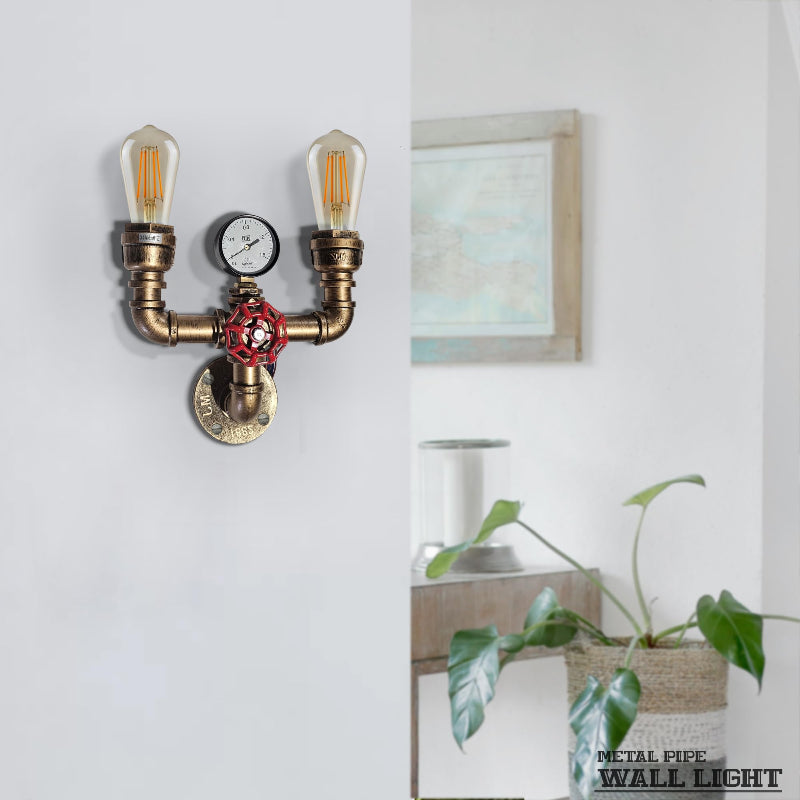 Zweiflammige Wandleuchte Industrial