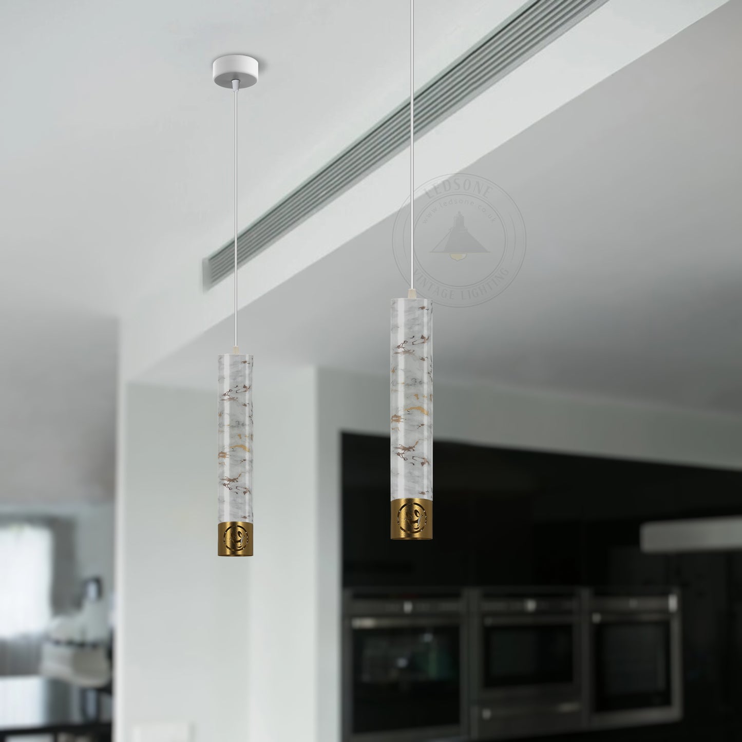 Pendant Long Tube Light Modern Cylinder Pipe Contemporary~2793