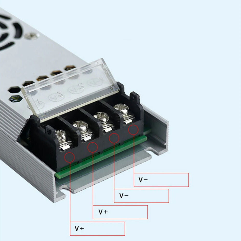 Hochwertiger LED Trafo für 20-200WUltra Slim LED-Treiber 240V connecting point - ledsonede