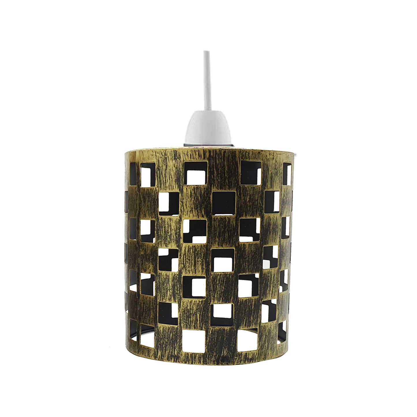 Industrieller Retro Hängelampenschirm tonnenförmiger Metall Deckenlampenschirm im Loft-Stil~2687