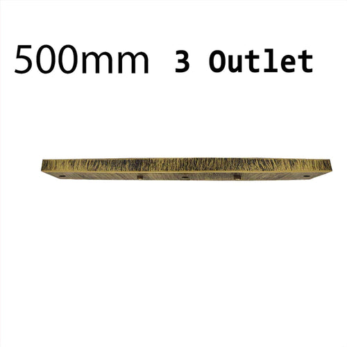 Moderne Lampenbaldachin 3-fach rechteckig Steckdosen~2851