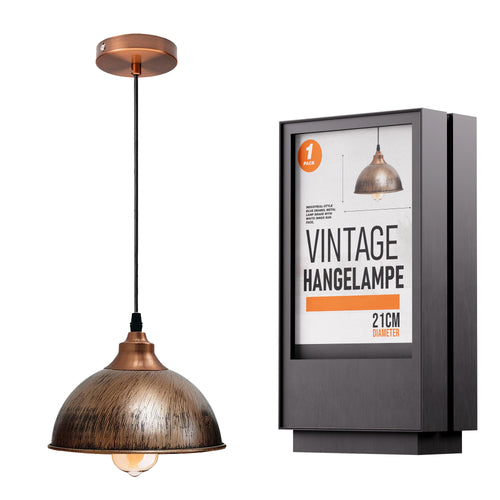 Moderne Pendelleuchte Lampenfassung Hängelampe gebürstetem Kupfer ~2160