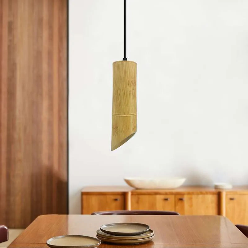 Bambus-Pendelleuchte im Boho-Stil mit dimmbarer Funktion für individuelles Licht