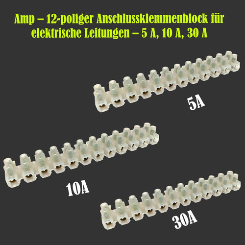 Elektroverzinnung und AMP 12 polige Leiste mit doppelten Schraubklemmen~2559